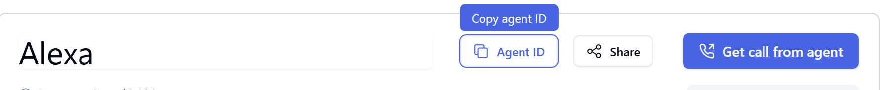 Copy the Bolna agent ID