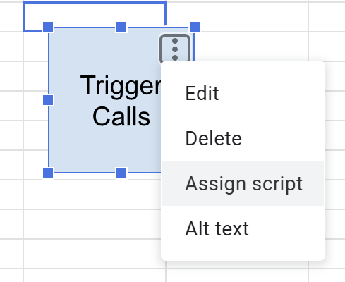 Assign a script to the drawing