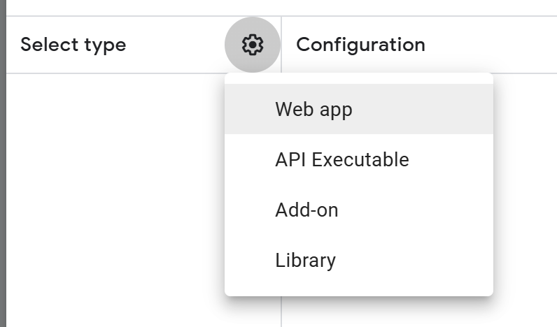 Choose Web App deployment type